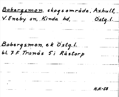 Bild på arkivkortet för arkivposten Bobergsmon