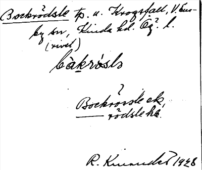 Bild på arkivkortet för arkivposten Bockrödsle