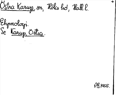 Bild på arkivkortet för arkivposten Östra Karup