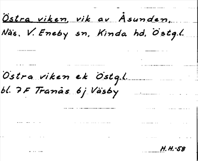 Bild på arkivkortet för arkivposten Östra viken