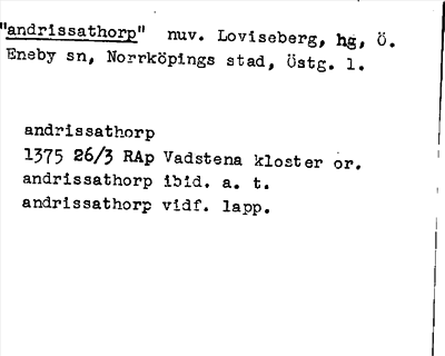 Bild på arkivkortet för arkivposten »andrissathorp»