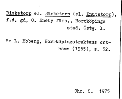 Bild på arkivkortet för arkivposten Bisketorp el. Bäsketorp (el. Knutstorp)