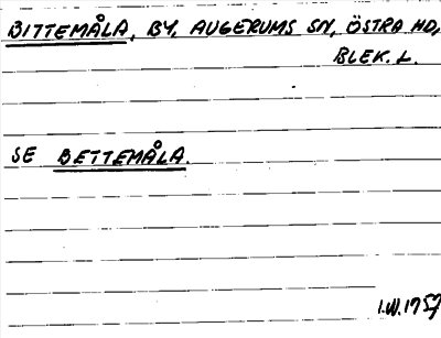 Bild på arkivkortet för arkivposten Bittemåla