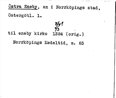 Bild på arkivkortet för arkivposten Östra Eneby