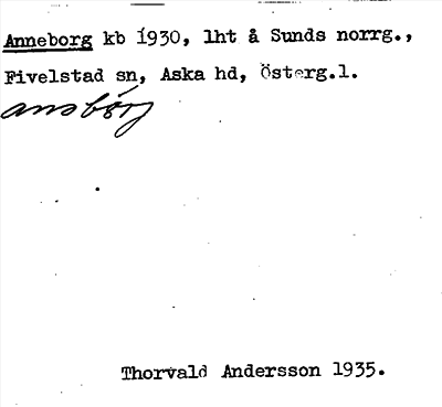 Bild på arkivkortet för arkivposten Anneborg