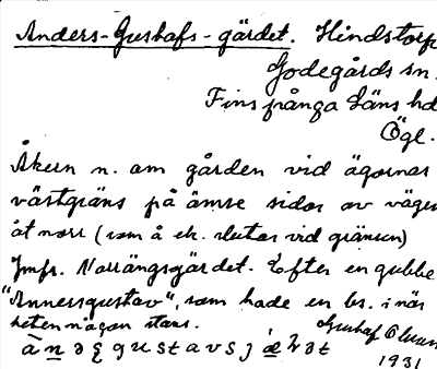 Bild på arkivkortet för arkivposten Anders-Gustafs-gärdet