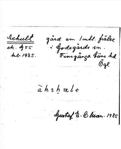 Bild på arkivkortet för arkivposten Axhult