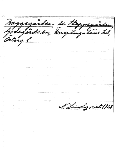 Bild på arkivkortet för arkivposten Baggegården, se Stappegården