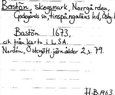 Bild på arkivkortet för arkivposten Bastön