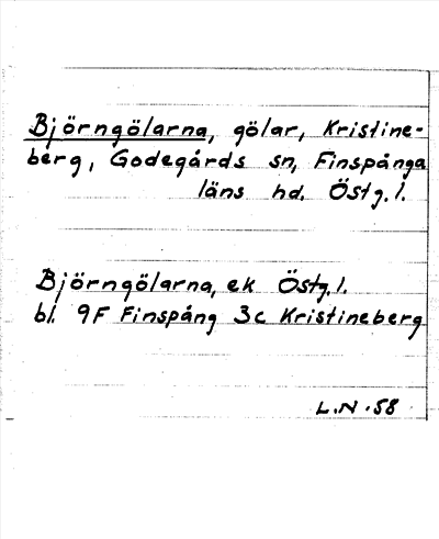 Bild på arkivkortet för arkivposten Björngölarna