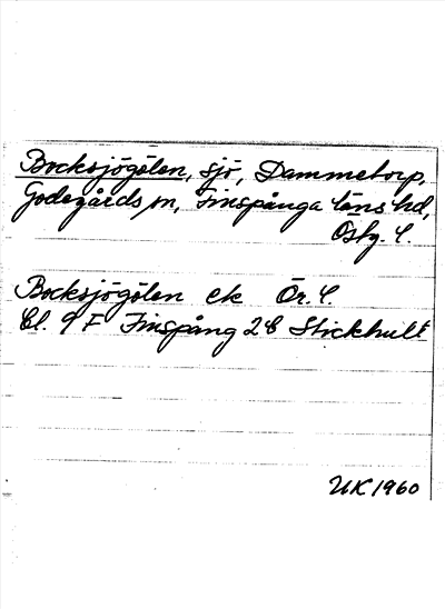 Bild på arkivkortet för arkivposten Bocksjögölen