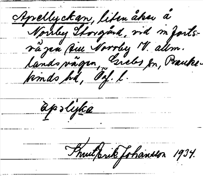 Bild på arkivkortet för arkivposten Apellyckan
