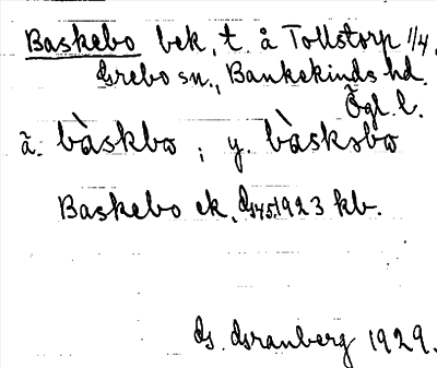 Bild på arkivkortet för arkivposten Baskebo