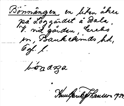 Bild på arkivkortet för arkivposten Bonnängen