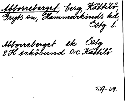 Bild på arkivkortet för arkivposten Abborreberget