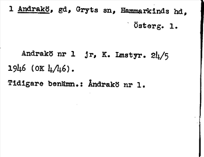 Bild på arkivkortet för arkivposten Andrakö