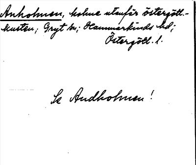 Bild på arkivkortet för arkivposten Anholmen se Andholmen