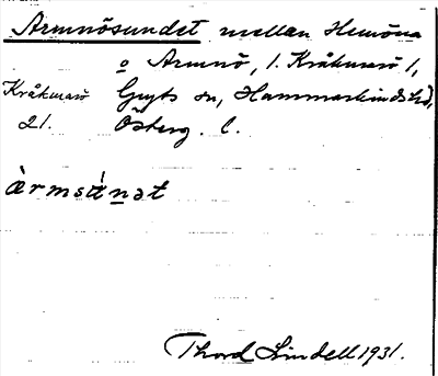 Bild på arkivkortet för arkivposten Armnösundet