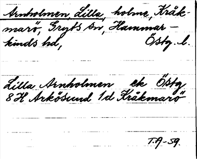 Bild på arkivkortet för arkivposten Arnholmen, Lilla