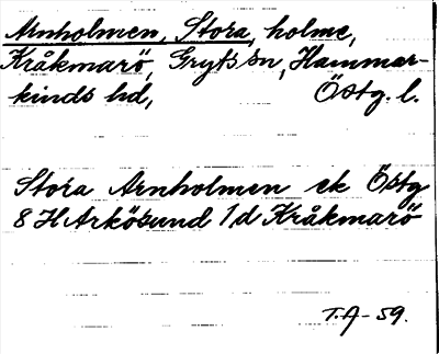 Bild på arkivkortet för arkivposten Arnholmen, Stora