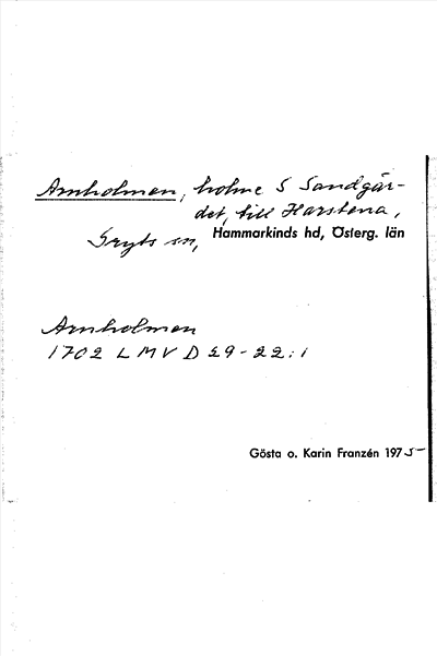 Bild på arkivkortet för arkivposten Arnholmen