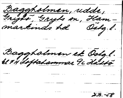 Bild på arkivkortet för arkivposten Baggholmen