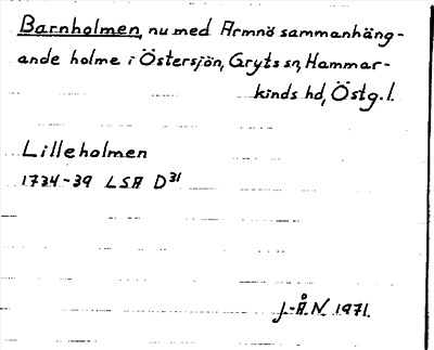 Bild på arkivkortet för arkivposten Barnholmen