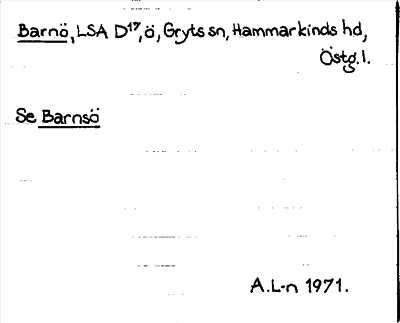 Bild på arkivkortet för arkivposten Barnö se Barnsö