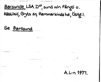 Bild på arkivkortet för arkivposten Barsunde se Barösund
