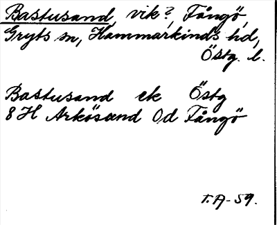 Bild på arkivkortet för arkivposten Bastusand