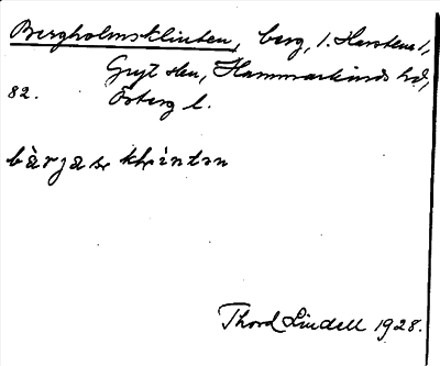 Bild på arkivkortet för arkivposten Bergholmsklinten