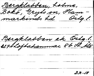 Bild på arkivkortet för arkivposten Bergklabben