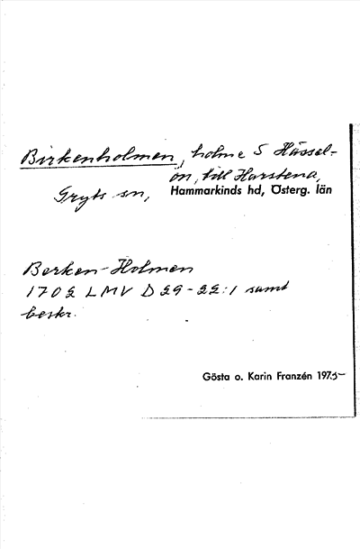 Bild på arkivkortet för arkivposten Birkenholmen