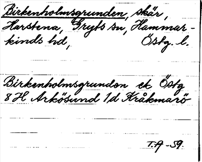 Bild på arkivkortet för arkivposten Birkenholmsgrunden