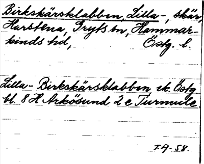 Bild på arkivkortet för arkivposten Birkskärsklabben, Lilla-