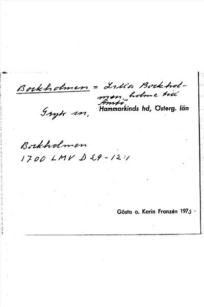 Bild på arkivkortet för arkivposten Bockholmen = Lilla, Bockholmen