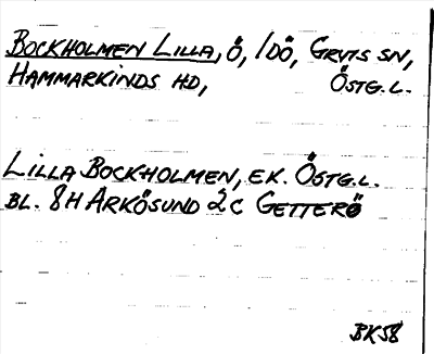 Bild på arkivkortet för arkivposten Bockholmen Lilla
