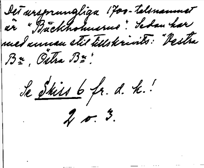 Bild på baksidan av arkivkortet för arkivposten Bockholmen, St.