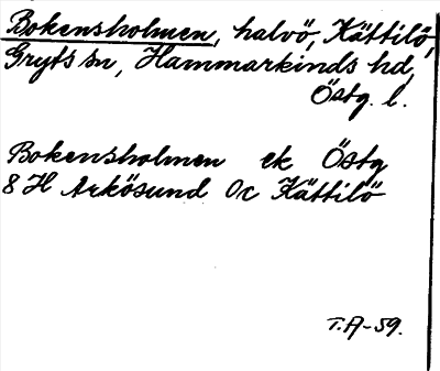 Bild på arkivkortet för arkivposten Bokensholmen