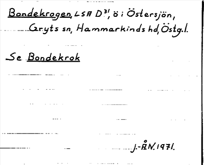 Bild på arkivkortet för arkivposten Bondekrogen se Bondekrok