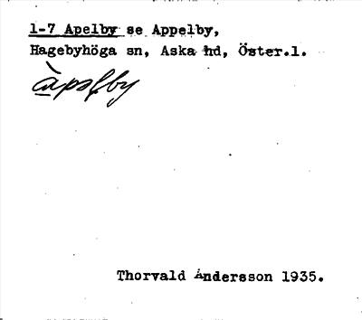 Bild på arkivkortet för arkivposten Apelby se Appelby