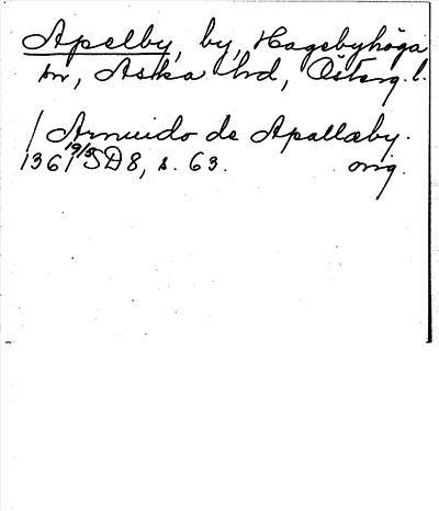 Bild på arkivkortet för arkivposten Apelby