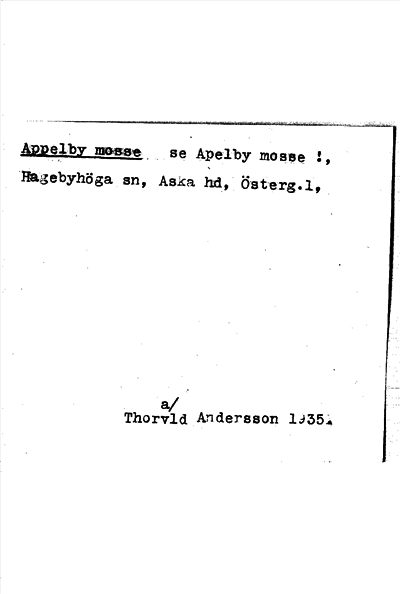 Bild på arkivkortet för arkivposten Appelby mosse se Apelby mosse