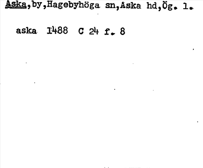 Bild på arkivkortet för arkivposten Aska