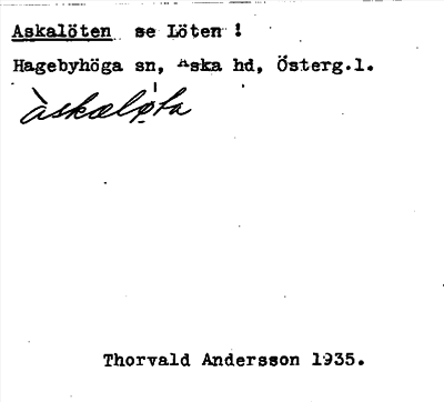 Bild på arkivkortet för arkivposten Askalöten se Löten
