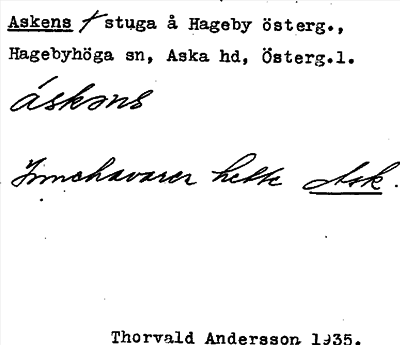 Bild på arkivkortet för arkivposten Askens