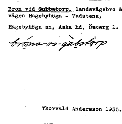 Bild på arkivkortet för arkivposten Bron vid Gubbetorp