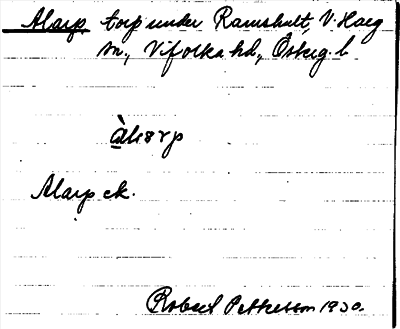 Bild på arkivkortet för arkivposten Alarp