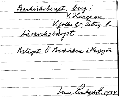 Bild på arkivkortet för arkivposten Barkviksberget