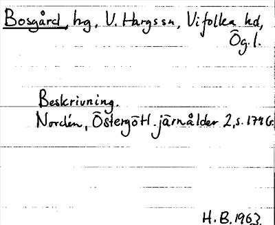 Bild på arkivkortet för arkivposten Bosgård